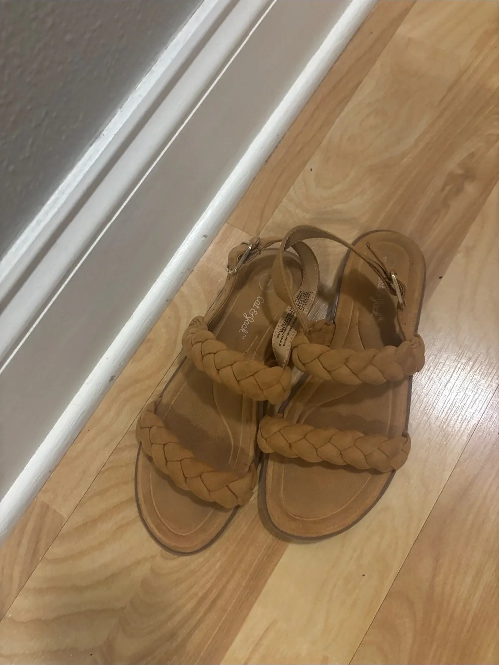 Braided Strap Tan girls Sandals